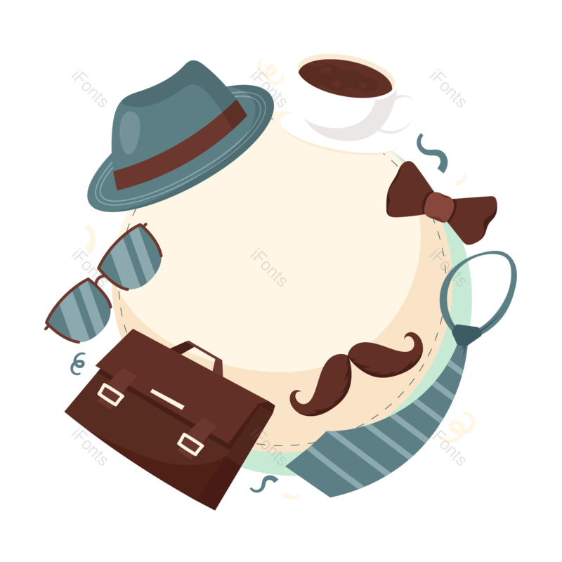 节日图片,父亲节元素,海报PNG,眼镜免抠素材